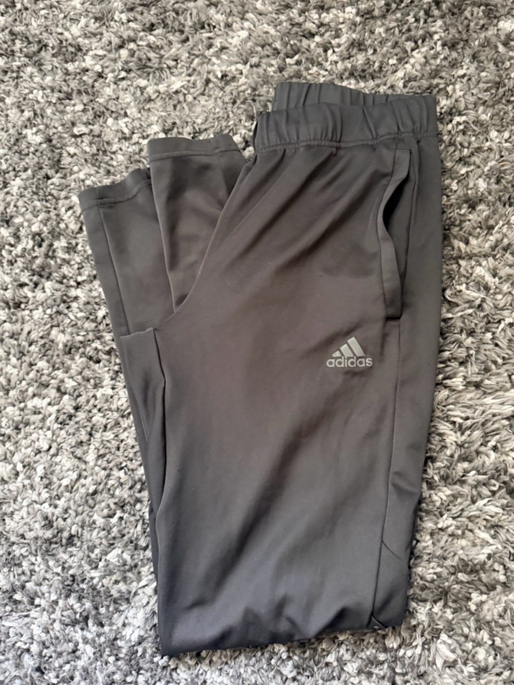 adidas Black Men's Jogger Sweatpants with Logo